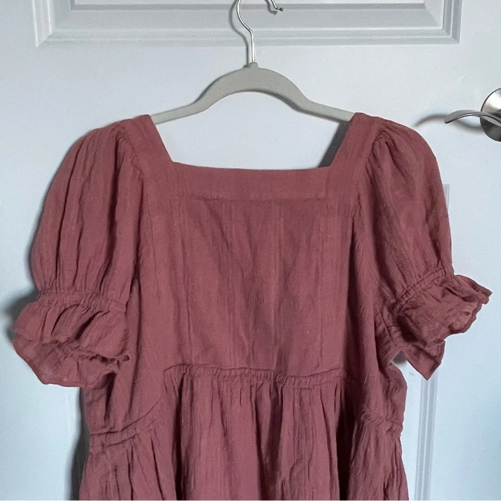 Madewell Mauve Pink Puff-Sleeve Mini Dress - Picture 9 of 16